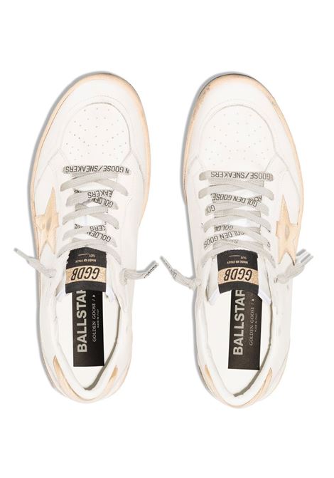 Sneakers ball star in bianco e oro - GOLDEN GOOSE donna GOLDEN GOOSE | GWF00117F00078380608